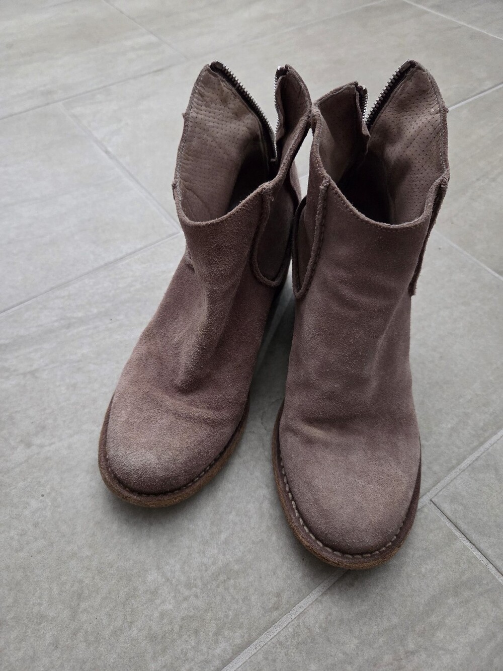 Officine Creative Ankle Boots Suede Mauve  Color Size 38